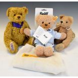 Two modern Steiff teddy bears comprising: Queen Elizabeth II Golden Jubilee 1952-2002 and Best For