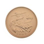 Gold coin - Elizabeth II half sovereign 2005, cased Condition: