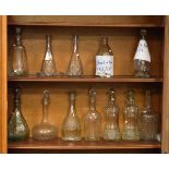 Collection of early 20th Century pressed glass and other decanters Condition: