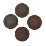 Coins - Four cartwheel pennies 1797 Condition: