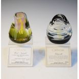 Two Caithness limited edition glass paperweights comprising: Labyrinth No.491/500 and Wood Nymph