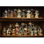 Collection of German steins Condition: