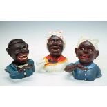 Three reproduction novelty mechanical moneyboxes Condition: