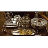 Quantity of various silver plated items Condition: