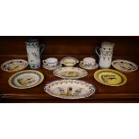 Quantity of French faience table ware including Quimper etc Condition: