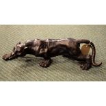 Reproduction cast metal figure of a panther Condition: