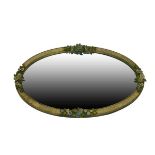 1930's period Barbola framed oval bevelled wall mirror Condition: