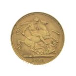 Gold coin - George V sovereign 1912 Condition: