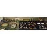 Collection of vintage hollow cast metal zoo animals by Britain's and others, together with various