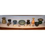 Collection of studio pottery etc including Tremare animals Condition: