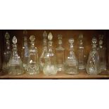 Collection of early 20th Century moulded glass decanters Condition:
