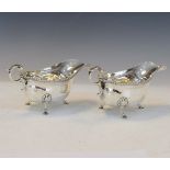 Pair of George V silver sauce boats, Chester 1911 Condition: