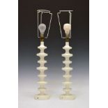 Modern Design - Pair of 1960's/70's period off-white table lamps Condition: