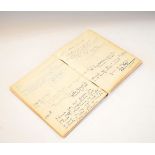 Bristol Theatre Interest - Landlady's visiting book covering the dates 1928-1957 and containing
