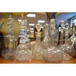 Quantity of various 19th and 20th Century decanters Condition: