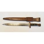 Militaria - Lee Enfield Metford 1888 pattern bayonet and scabbard Condition: