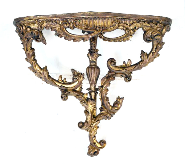 Reproduction ornate gilt decorated rococo style console table Condition: