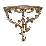 Reproduction ornate gilt decorated rococo style console table Condition: