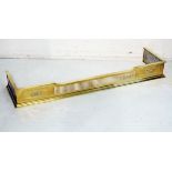 20th Century brass pierced fire kerb (internal measurement 122cm wide) Condition: