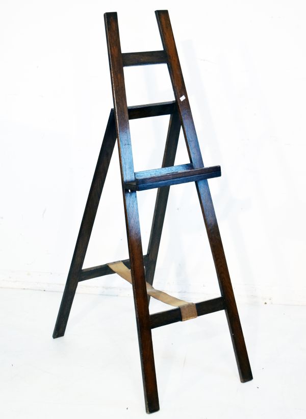 Early 20th Century stained oak folding painters easel Condition: