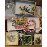 Large selection of assorted costume jewellery Condition: