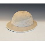 Vintage pith helmet, the inside with label for Comfortilet, Bowbilt sunhat, fitted Owens patent