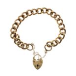 9ct gold curb link bracelet Condition: