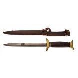 Köller Solingen dagger in leather scabbard having wooden handle Condition: