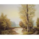 Two late 20th Century oils on canvas - Riverside landscapes, signed Martin and Mason respectively,
