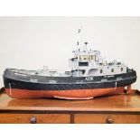 Model of a Royal Navy tug - 'Loyal Moderator', 102cm long Condition: