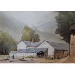 Daphne Vulliamy - Two Watercolours - Overwater, Cumbria, and Cumbrian Farm (31cm x 48cm and 24cm x