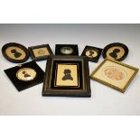 Collection of 19th Century silhouettes, watercolours and prints, together with an early 20th Century