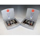 Coins - Two Royal Mint Year 2000 Executive proof coin collections, 1p - £5, cased Condition: