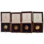 Gold Coins - Four Queen Elizabeth II Britannia gold proof £10 coins, 1992, 1993, 1995 and 1996