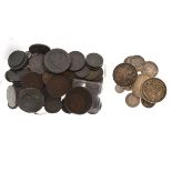 Coins - Quantity of G.B. and world coinage, both silver and other, 18th Century - Condition: