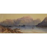 Edwin Aaron Penley - Watercolour - Lake Maggiore, signed and dated 1863, framed and glazed