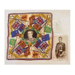 Napkin commemorating the Coronation of King Edward VIII, together with a related glass paperweight