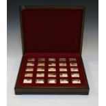 Set of twenty-five silver ingots 'Elizabeth Our Queen', cased Condition: