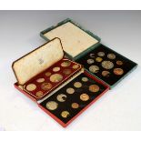 Coins - Three Royal Mint annual presentation sets 1950,1951 and 1953, all cased Condition: