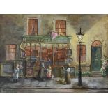 Deborah Jones (1921-2012) - Oil on board - Bambery's Antique Shop, signed, 29cm x 39.5cm A.R.