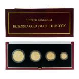 Royal Mint Gold Britannia Proof Collection 1997 comprising: £100, £50, £25 and £10, No.463 from a