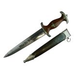 Third Reich S.A. (Storm Troopers) dagger by 'Aesculap, Tuttlingen', double edged blade 22cm,