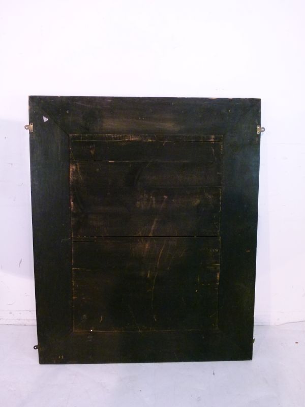 19th Century Flemish wall mirror having a foliate embossed brass and ripple moulded ebonised - Image 8 of 8