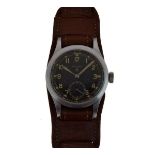 Record - A 'Dirty Dozen' World War II British Military Issue stainless steel wristwatch, manual