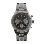Zodiac - Gentleman's stainless steel 'Sea-Chron 20 atm' manual wind chronograph wristwatch, black