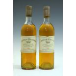 Château Rieussec 1970 1st Grand Cru Sauternes, two bottles (2) Condition: Seals in good order,