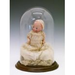 Small Armand Marseille Dream Baby bisque head doll having sleeping eyes, composition body, 20cm