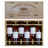 Château Rieussec 2003 1st Grand Cru Sauternes, case of twelve bottles (12) Condition: Seals and