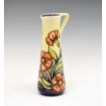 Modern Moorcroft 'Christmas Carnations' slender ewer, Collectors Club Limited Edition 1998, 24.5cm