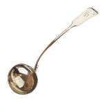 Victorian silver Fiddle pattern punch ladle, makers Robert, James & Josiah Williams, Exeter 1850,